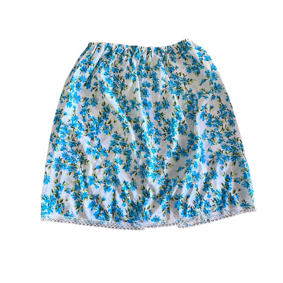 1970's Floral Nylon Petticoat Skirt / 5-6Y