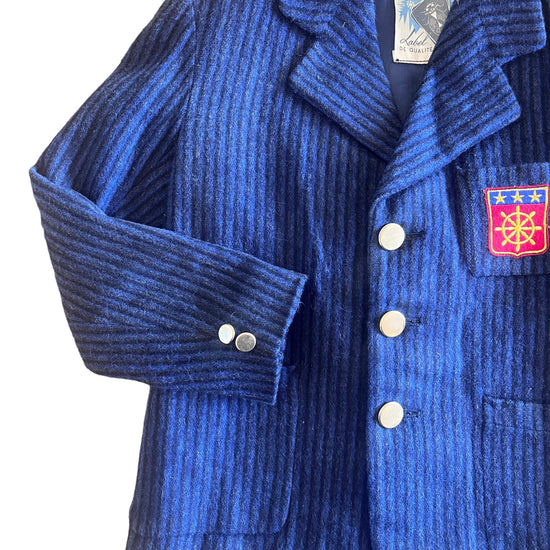 1960's Navy / Grey Striped Blazer 5-6Y