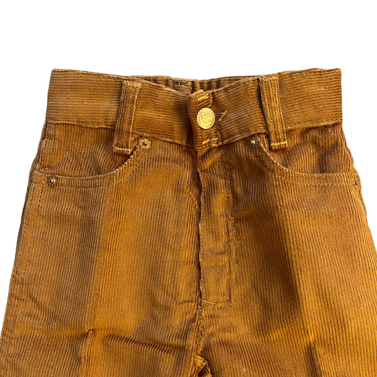 1970s Golden Brown Cord Trousers / 4-5Y
