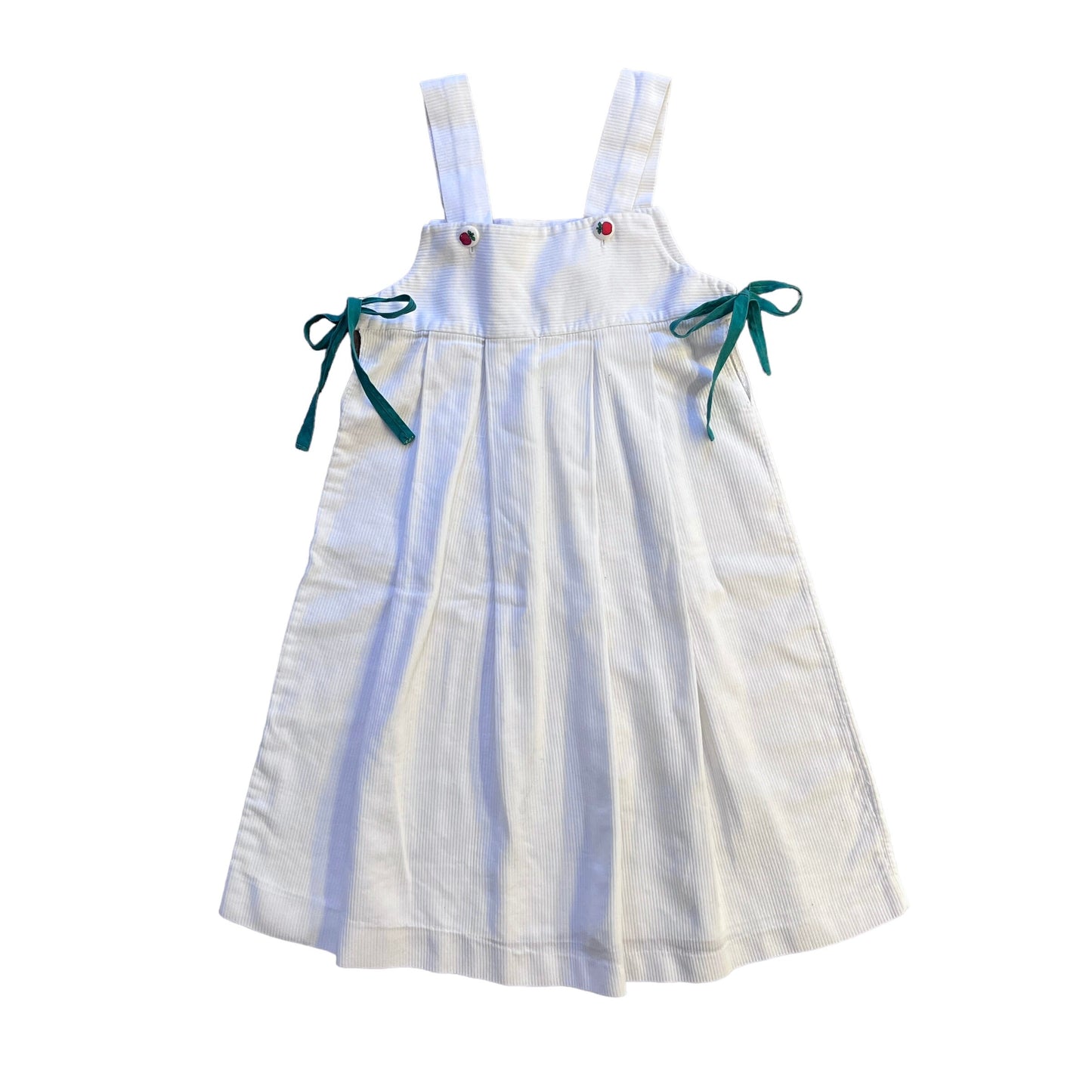 1970's White Summer Dress / 4-5Y