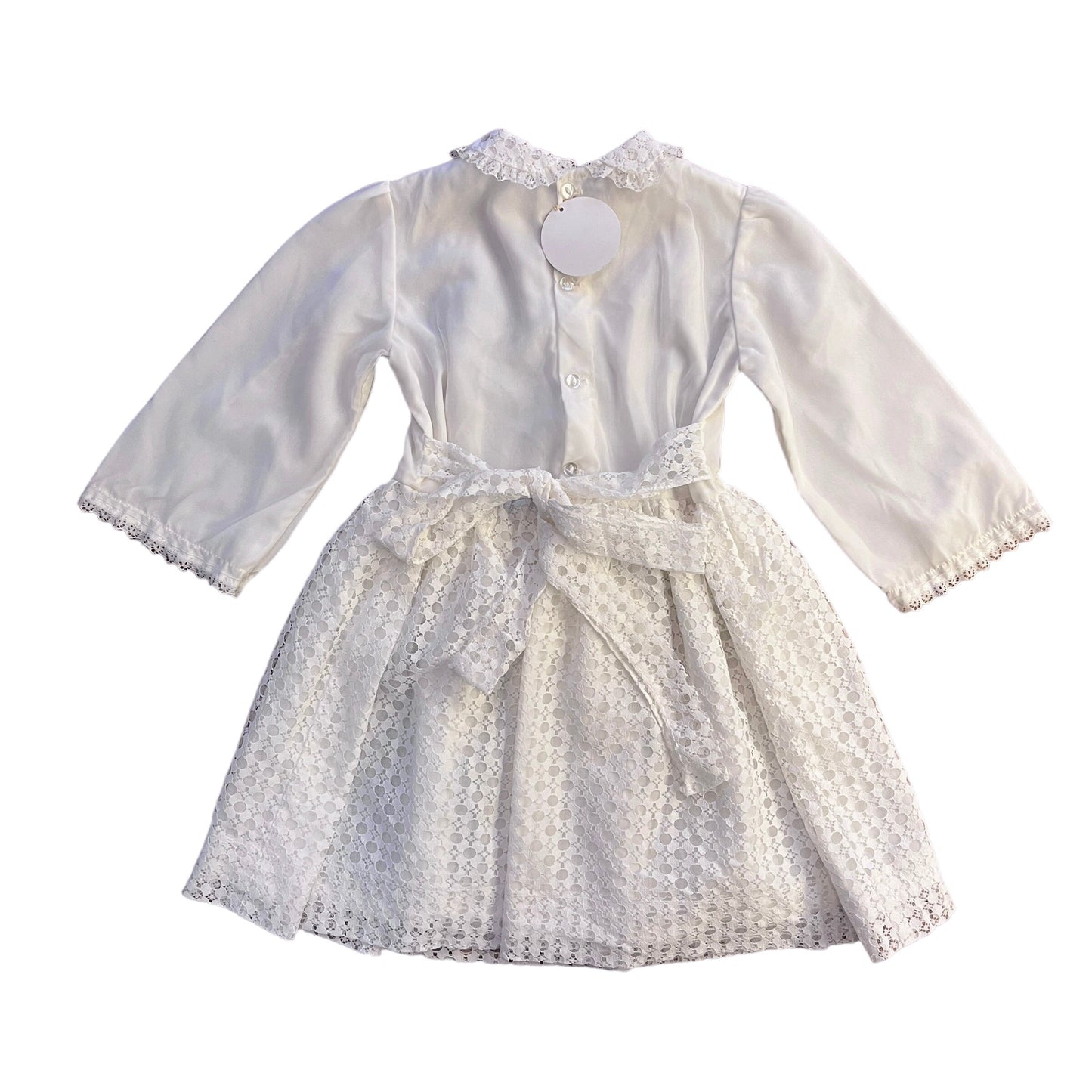 1960's White Lace Dress / 4-5Y