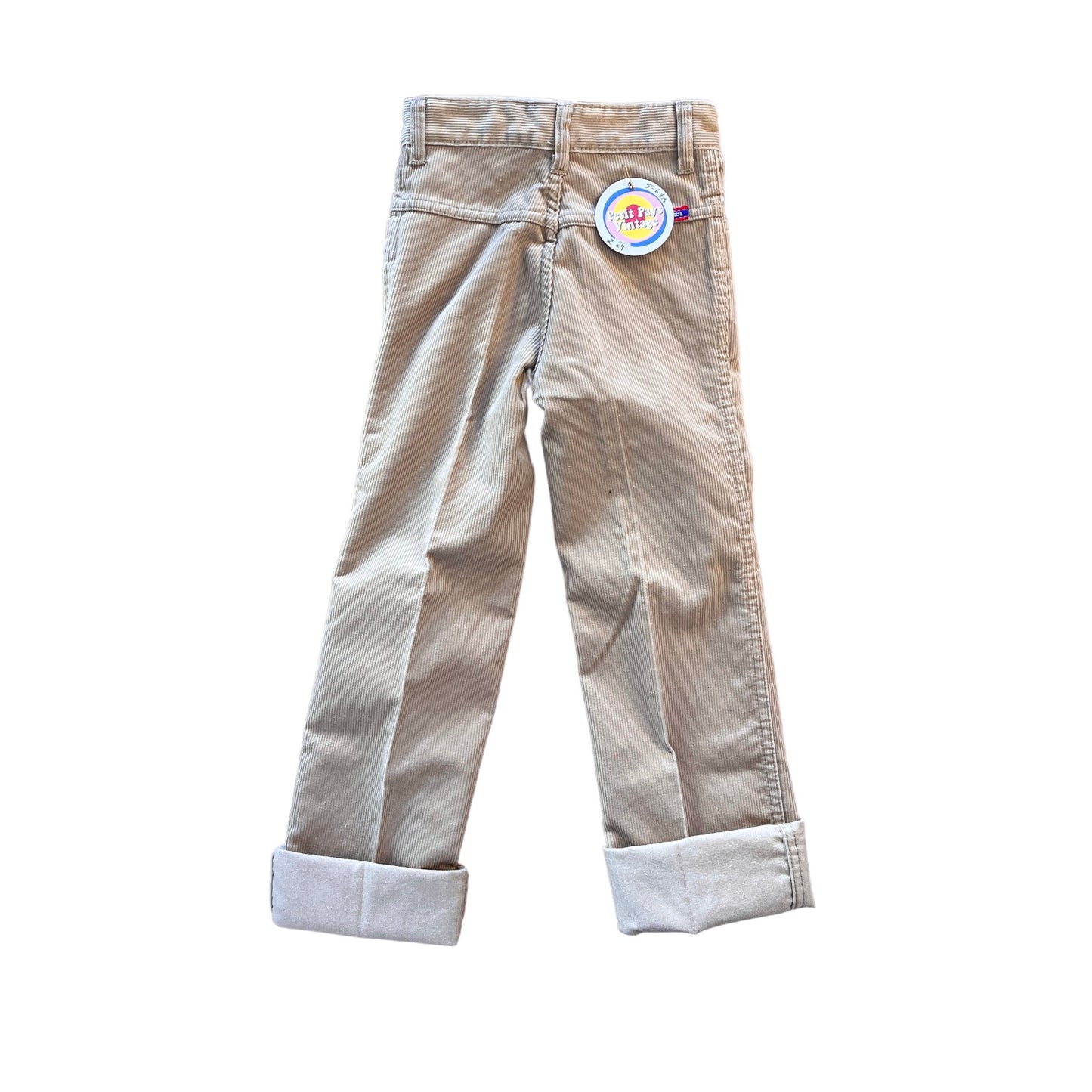 1970s Beige Cord Trousers / 5-6Y