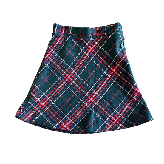 1960's Tartan Skirt / 4-5Y