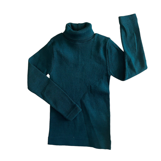 1970's Green Knitted Turtleneck / 2-3Y