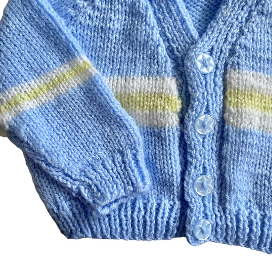 Load image into Gallery viewer, Vintage Yellow Knitted Cardigan 0-6 Months
