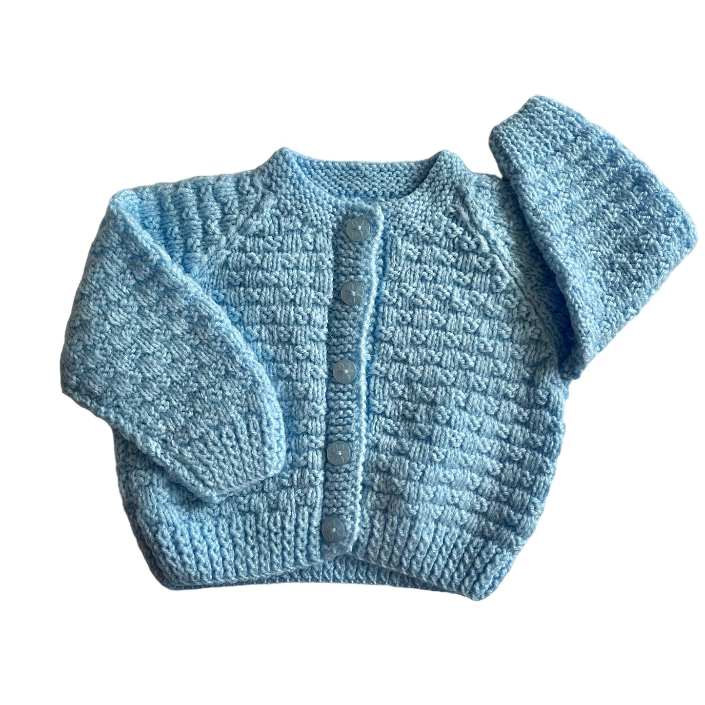 Vintage Blue Knitted Cardigan 0-6 Months