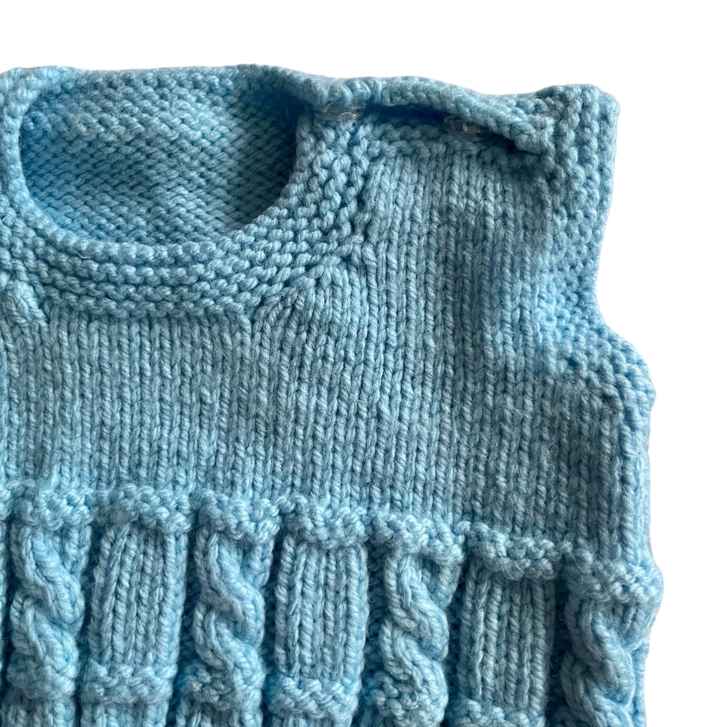 Vintage Blue Knitted Vest 0-6 Months