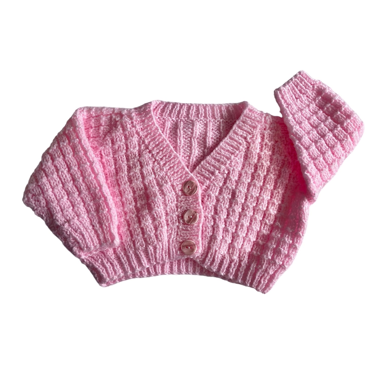 Vintage Pink Knitted Cardigan 0-6 Months