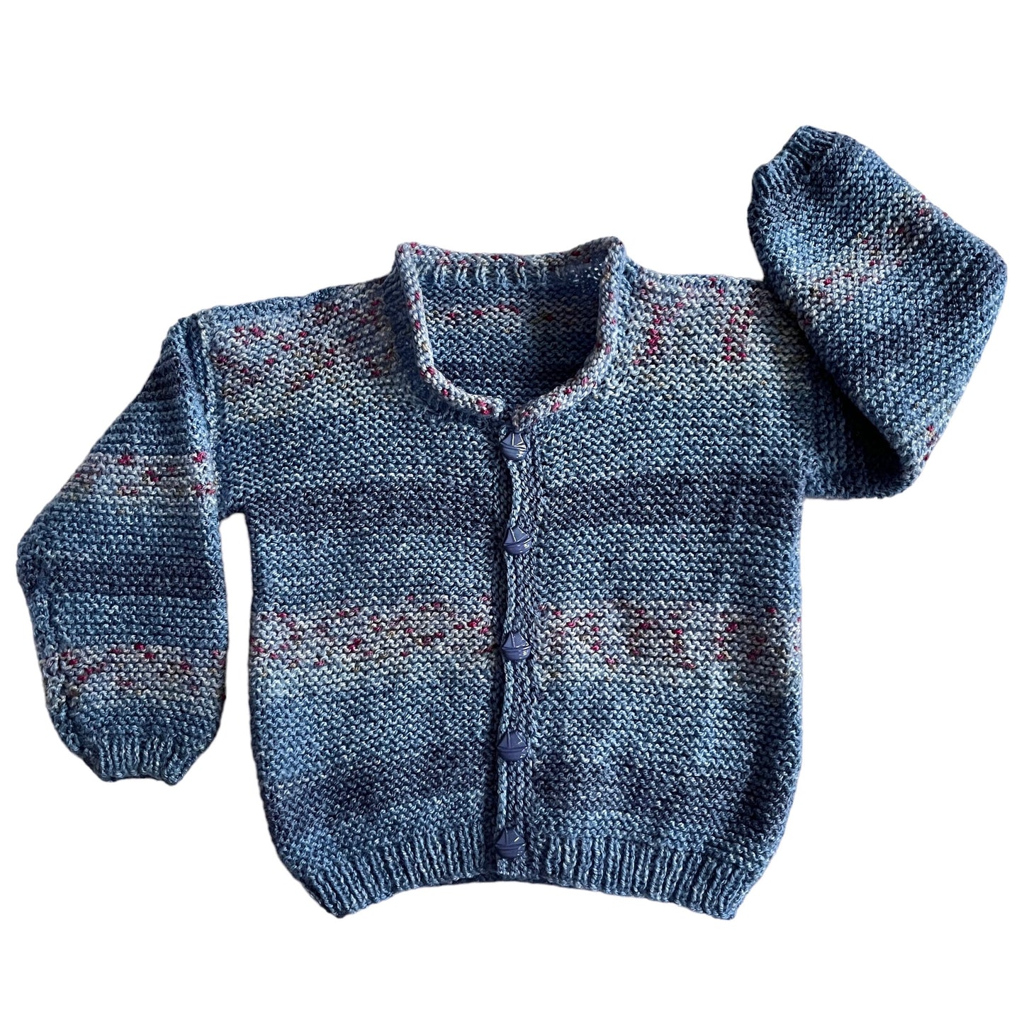 Vintage Knitted Blue Cardigan / 2-3Y