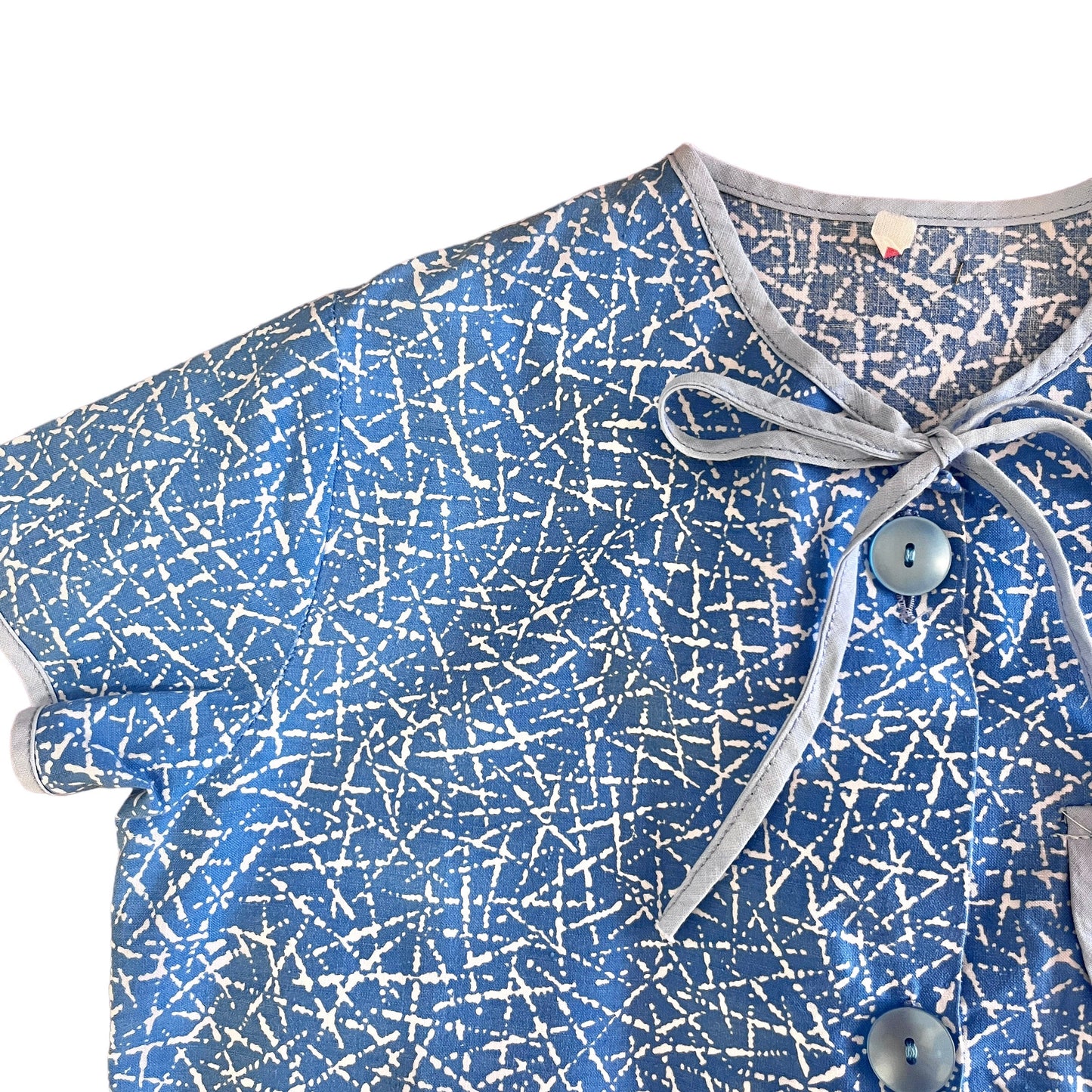 1960's Printed Blue Top 3-4Y