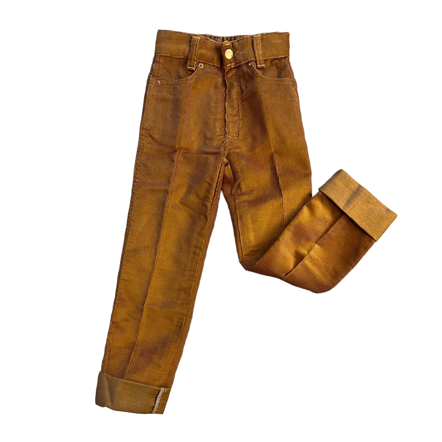 1970s Golden Brown Cord Trousers / 4-5Y