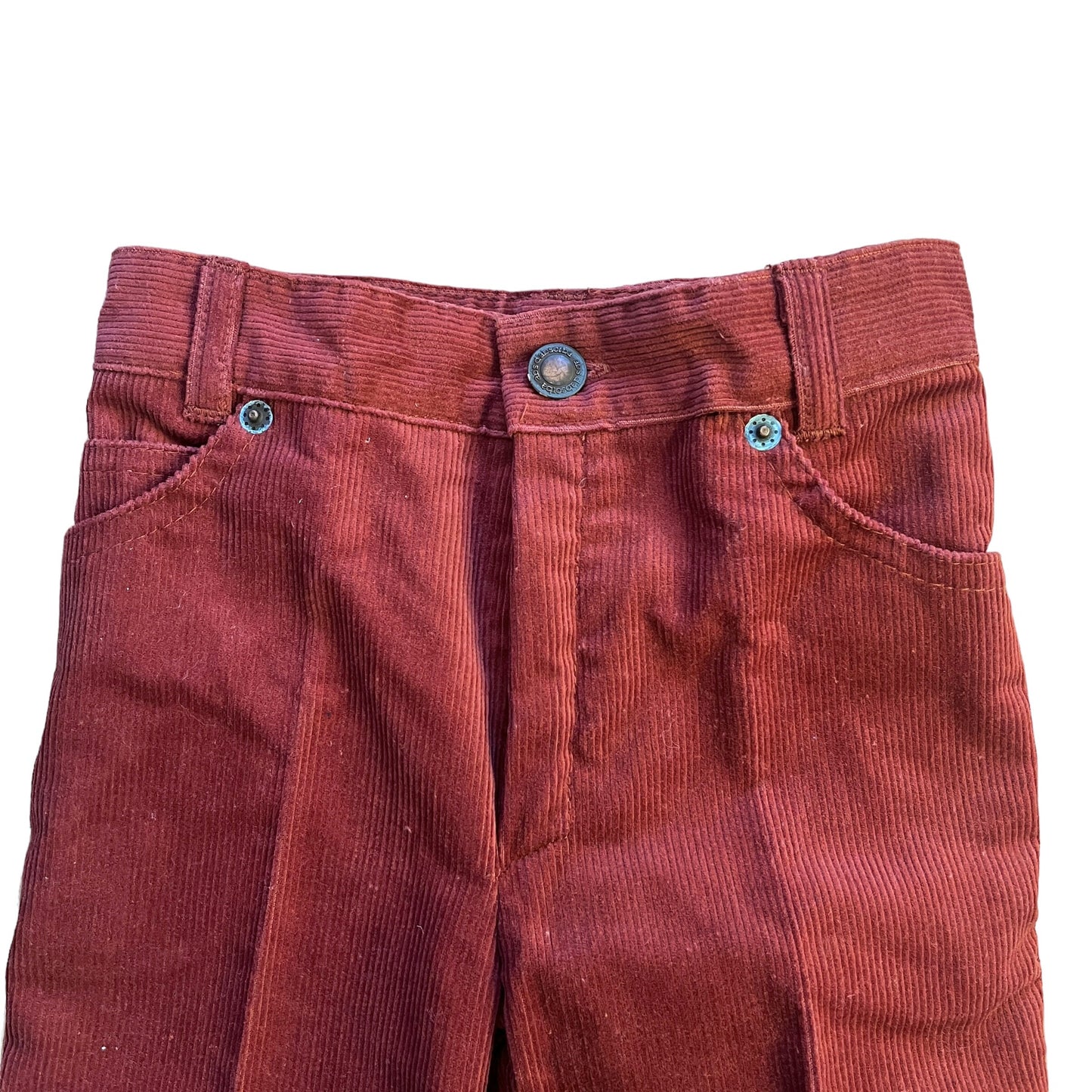 1970s Dark Red Cord Trousers / 4-5Y