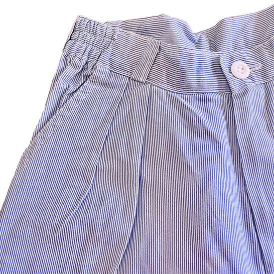 Load image into Gallery viewer, 1970&amp;#39;s White/Blue Thinstripes Shorts 4-5 Years
