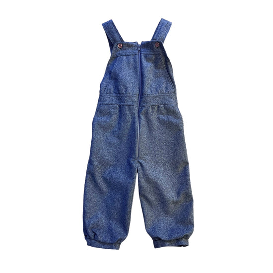 1970's Grey Cropped Dungarees / 4-5 Years