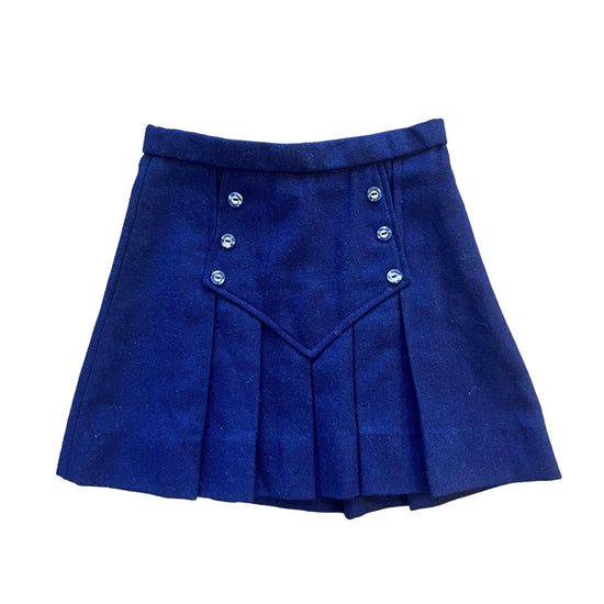 1960's Navy Pleated Skirt / 4-5Y