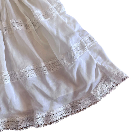 1960's White Sheer Petticoat Dress 2-3Y