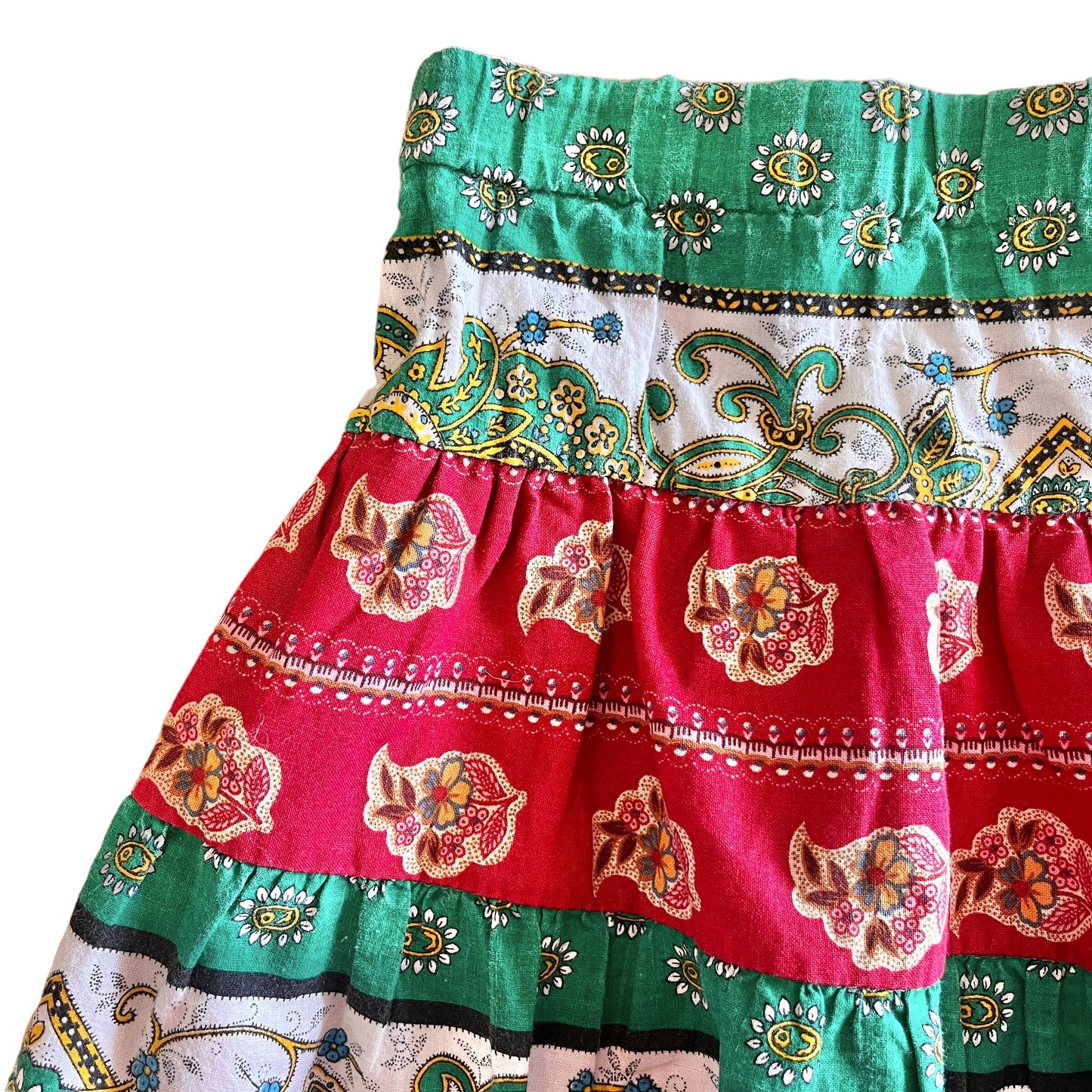 1980's Printed Skirt / 4-5Y