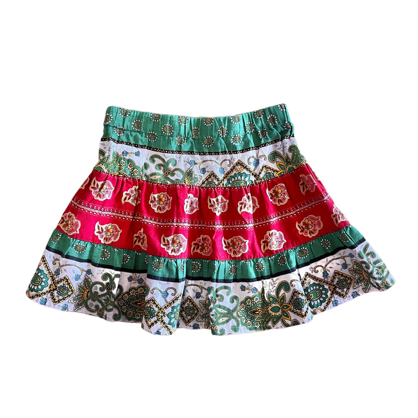 1980's Printed Skirt / 4-5Y