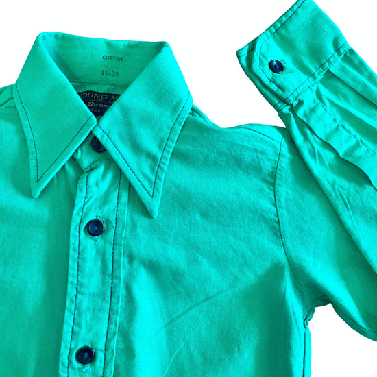 1970s Bright Green Shirt / 4-5Y
