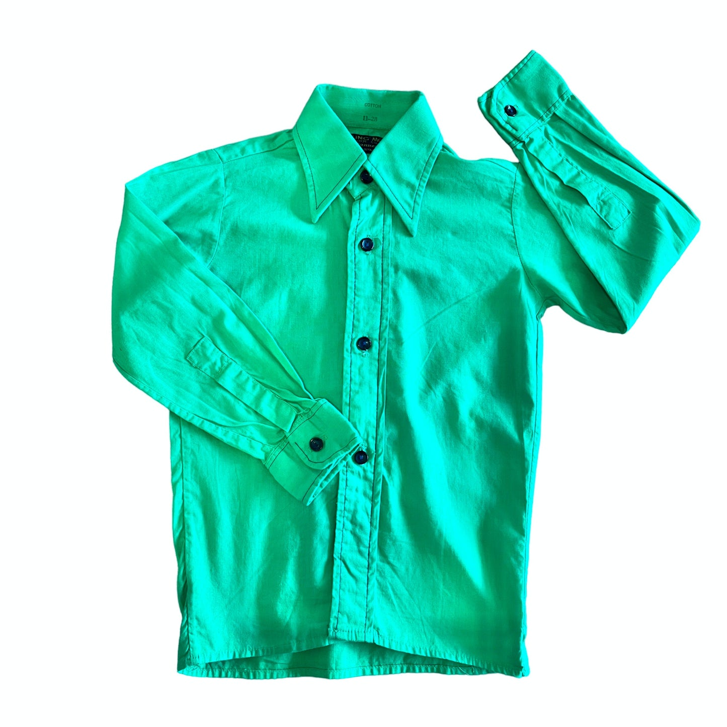 1970s Bright Green Shirt / 4-5Y