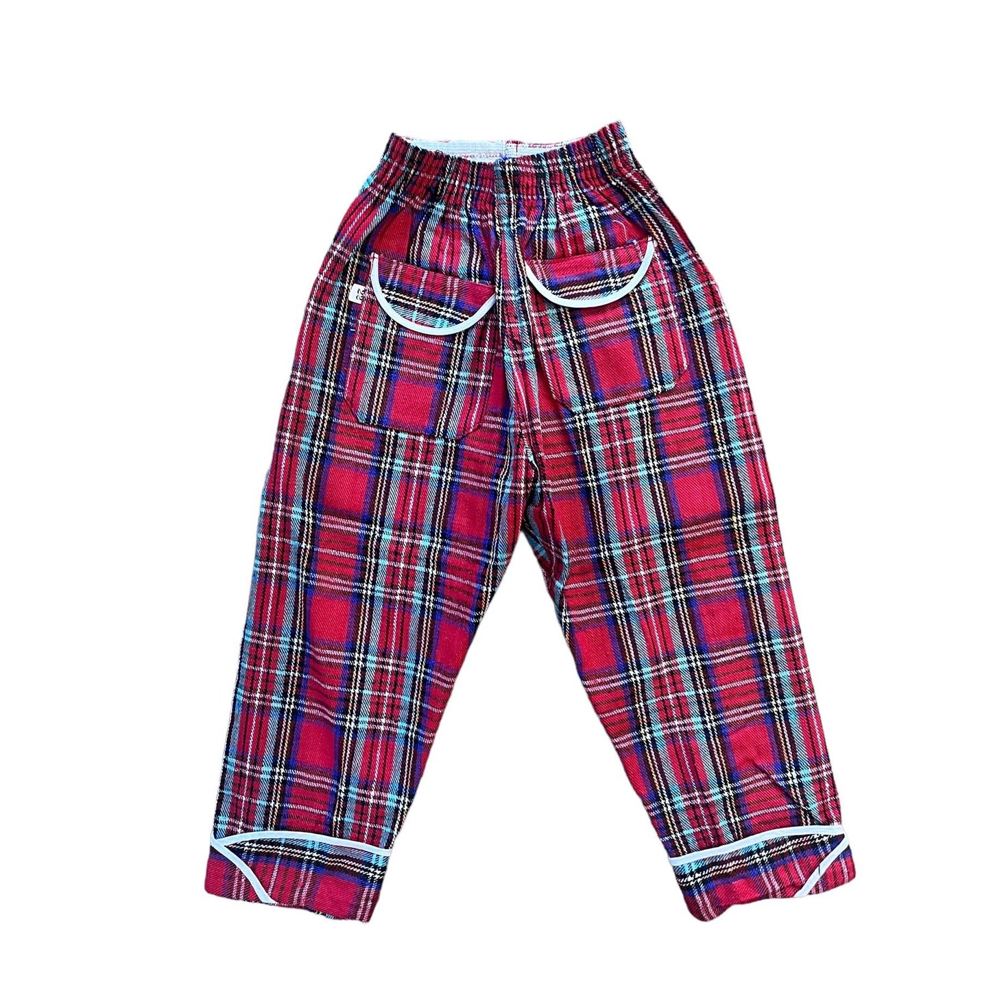 1960's Red Tartan Baby / Toddler Bottoms / 3-4Y