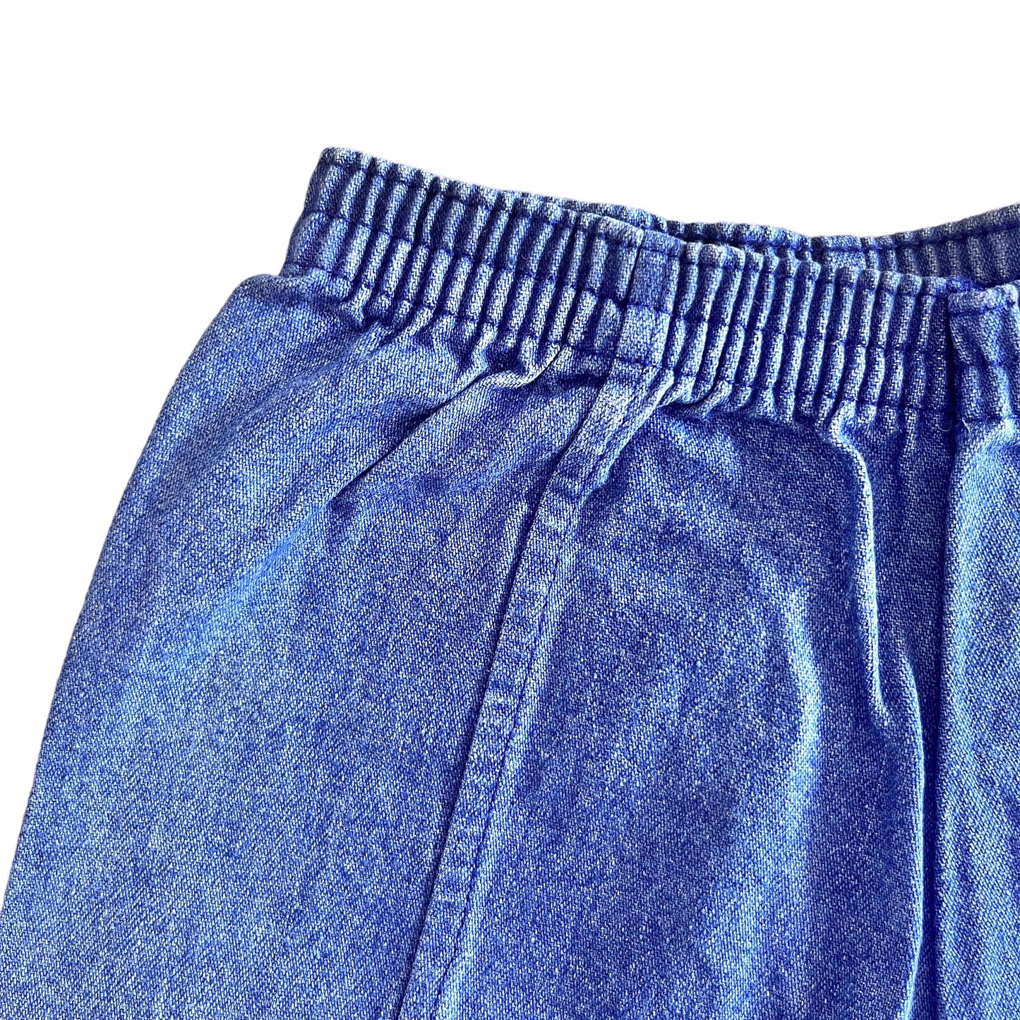 Vintage 1970's Blue Denim Shorts / 18-24M