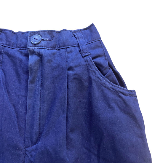 Load image into Gallery viewer, 1970&amp;#39;s High Waist Navy Trousers / 3-4Y
