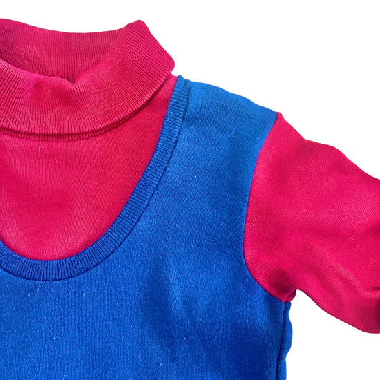 1970's Red/Blue Cotton Turtleneck 2-3Y