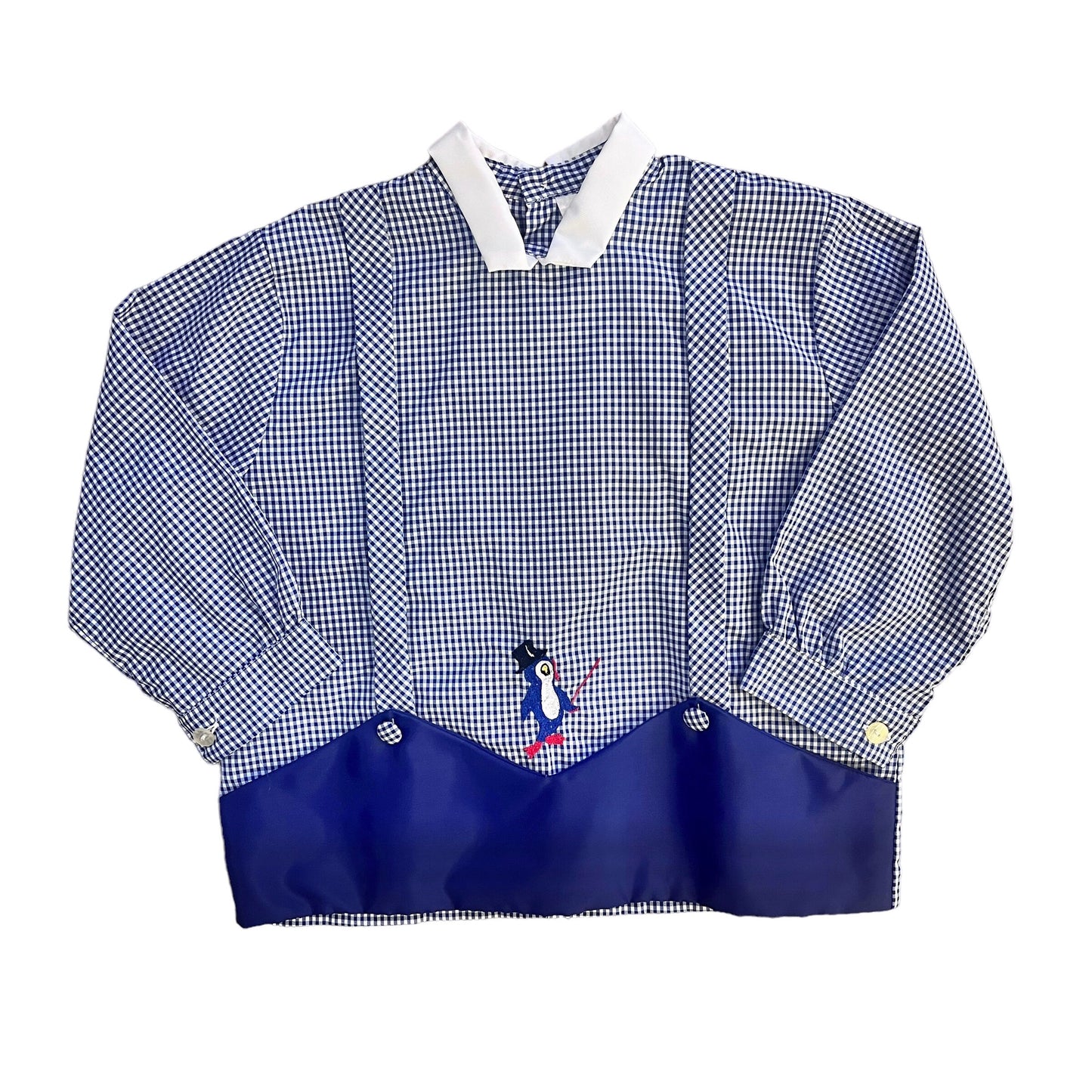 1960's Gingham School Blouse/ Overshirt / 2-3Y