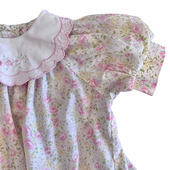 1980s Pastel Floral Dress 2-3Y