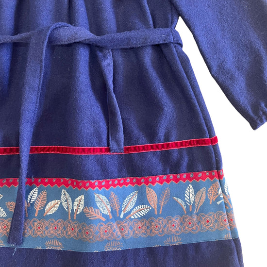 1970s Navy Dress 2-3Y