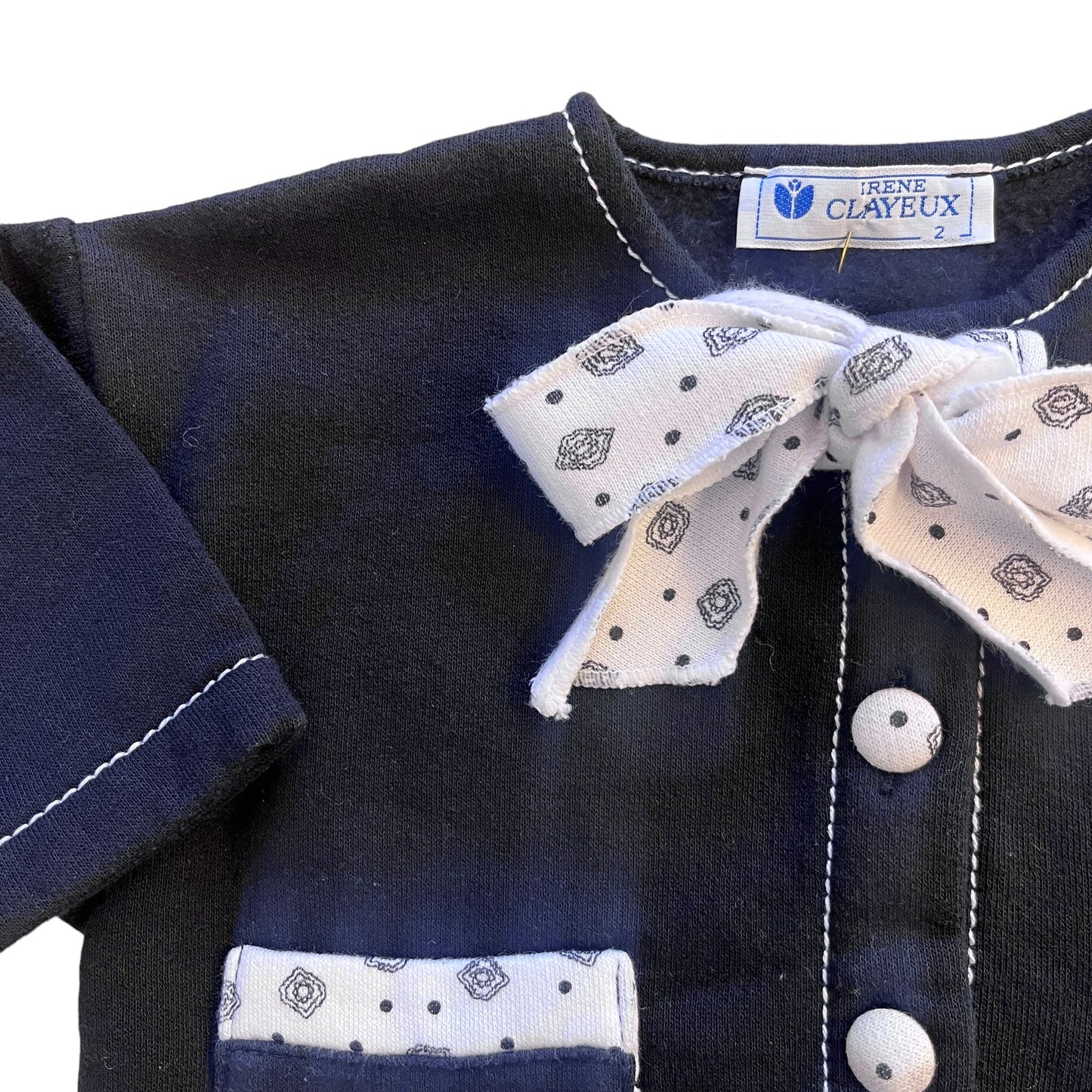 1970s Black Cardigan 18-24 Months