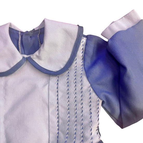 Load image into Gallery viewer, 1970&amp;#39;s Blue Peter Pan Collar Dress / 18-24 Months
