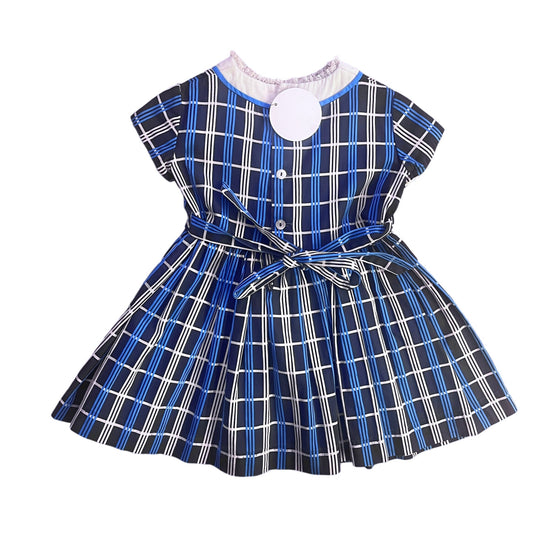 1960's Blue Checkered Dress / 18-24 Months
