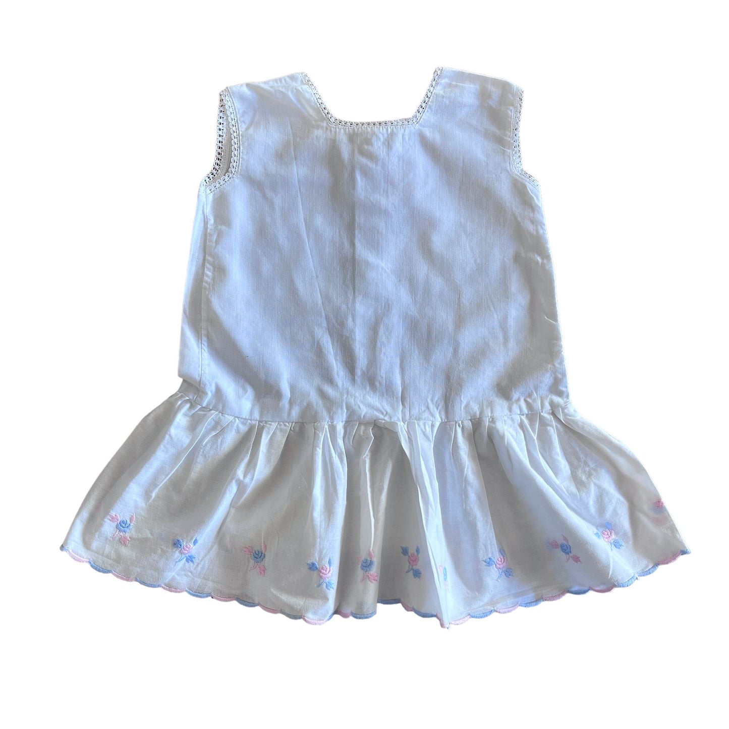 1960's White Petticoat Dress / 12-18M