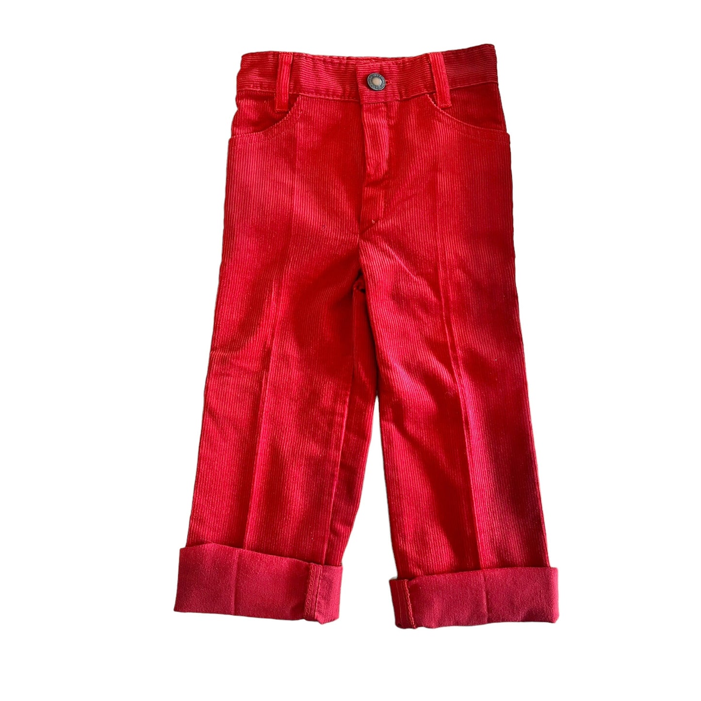 1970s Red Corduroy Trousers / 18-24M