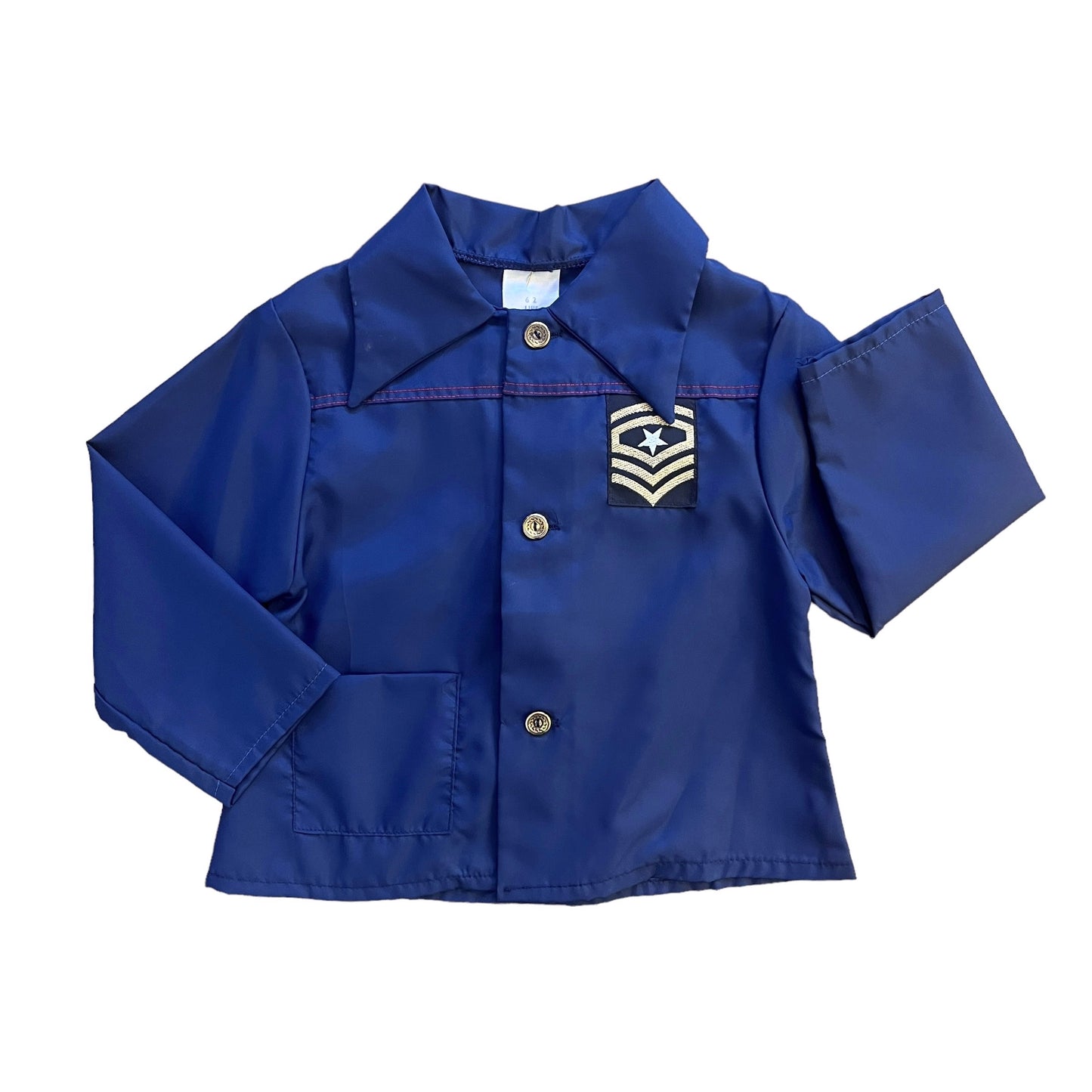 60's Navy School Overall Nylon Blouse 18-24m