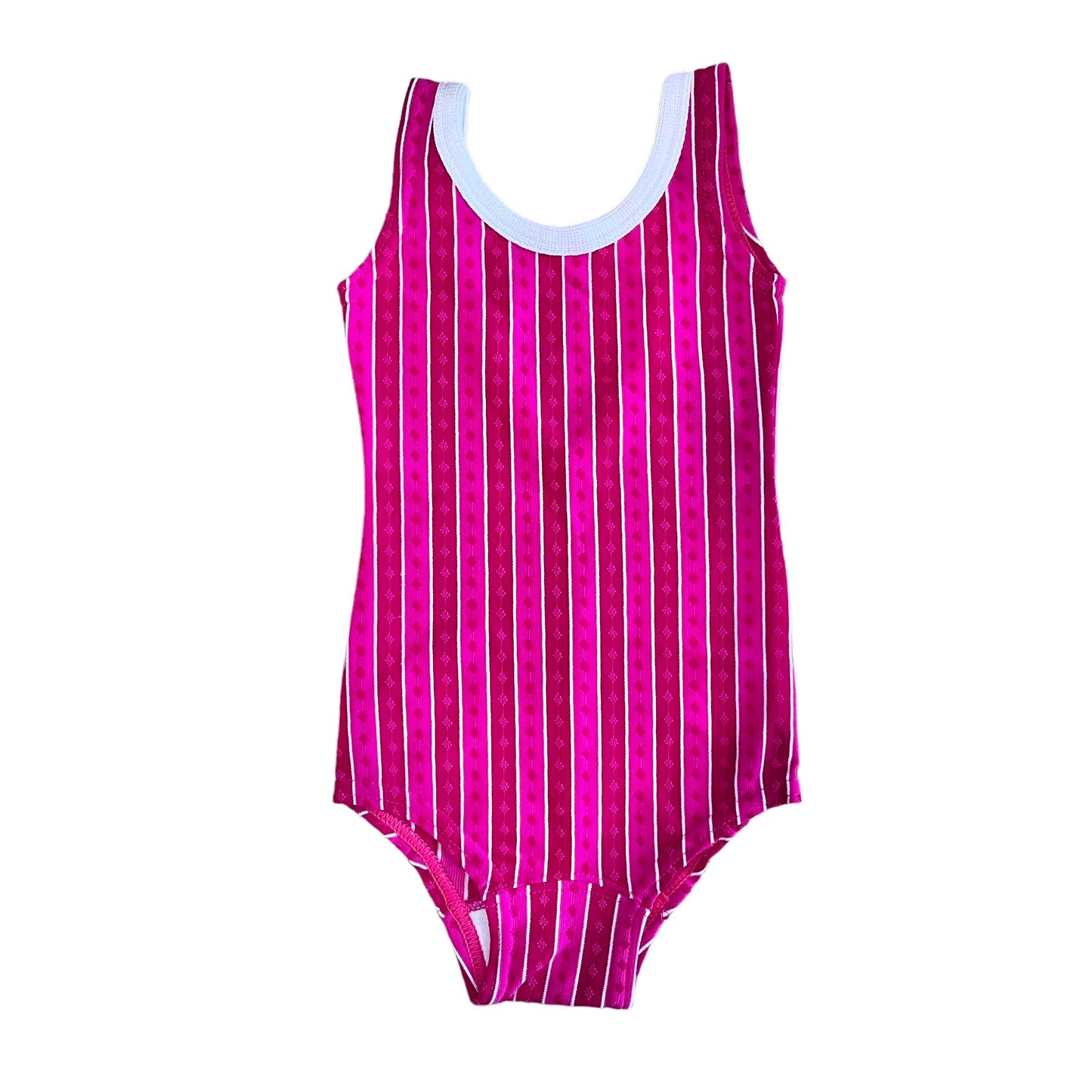 70's Dark Pink Swimming Suit / 2-3Y