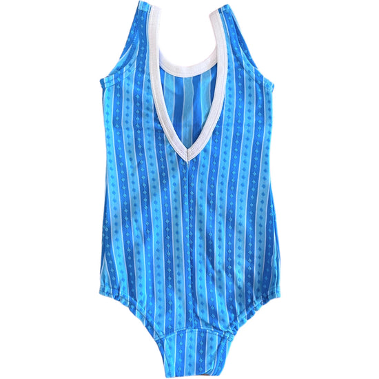 70's Turquoise Swimming Suit / 5-6Y