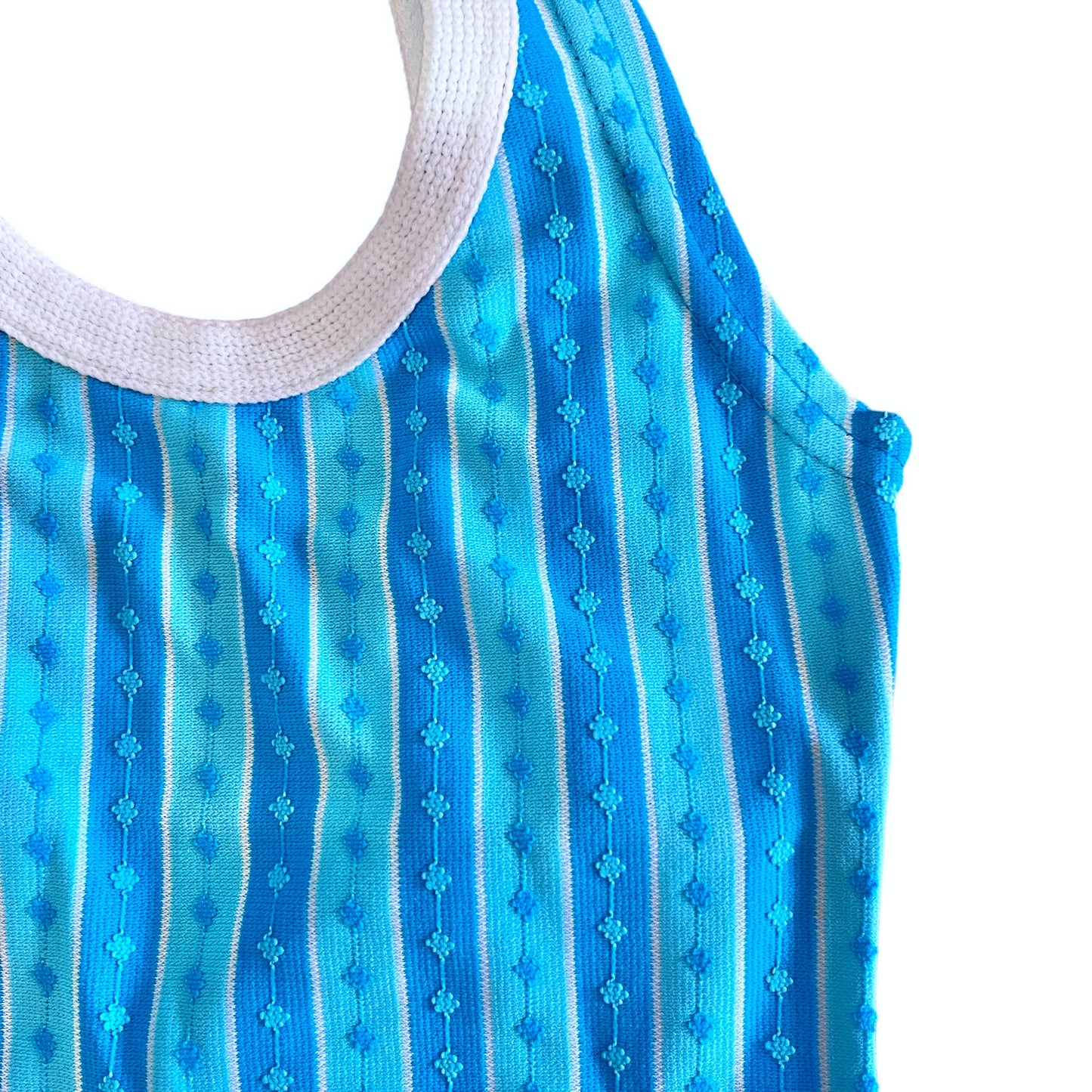 70's Turquoise Swimming Suit / 5-6Y