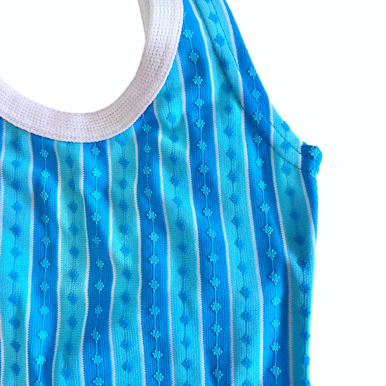 Load image into Gallery viewer, 70&amp;#39;s Turquoise Swimming Suit / 5-6Y
