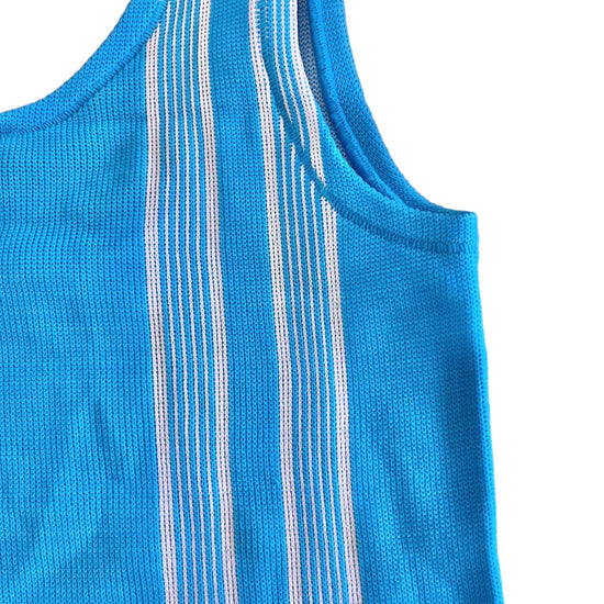 70's Turquoise Swimming Suit / 8-10 and 10-12Y