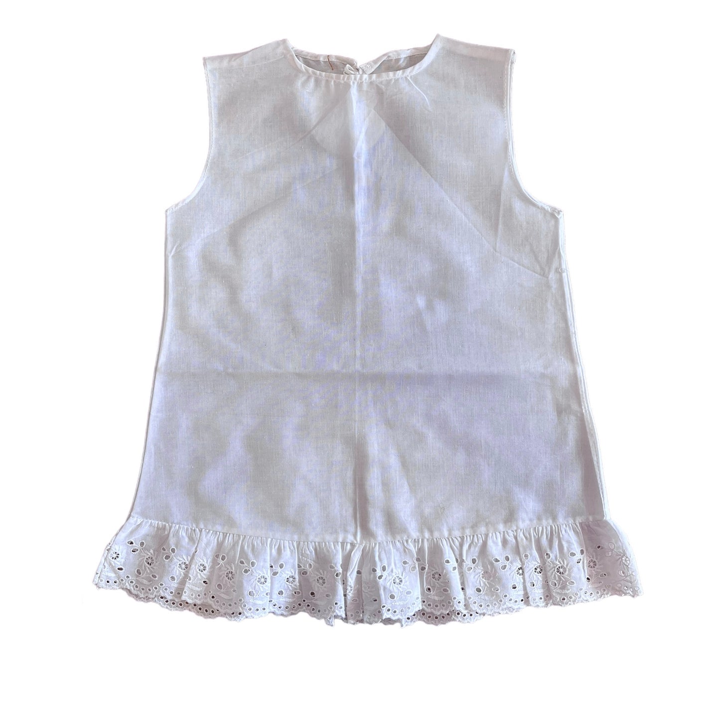 1960's White Petticoat Dress / 12-18M