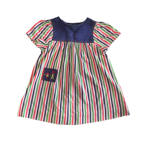 1970s Striped Dress / 9-12 Months