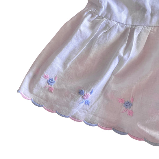 1960's White Petticoat Dress / 12-18M