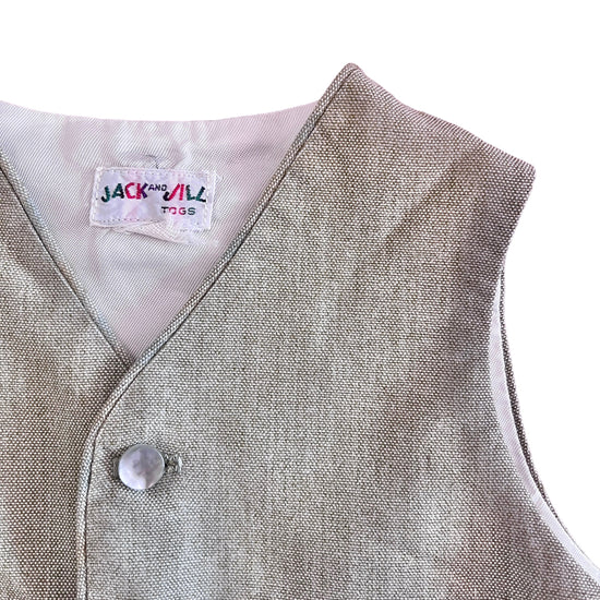 1970's Khaki Baby Waistcoat / 6-9 Months