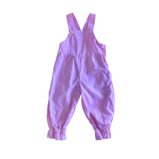 1970's Pink Baby Dungarees 3-6M
