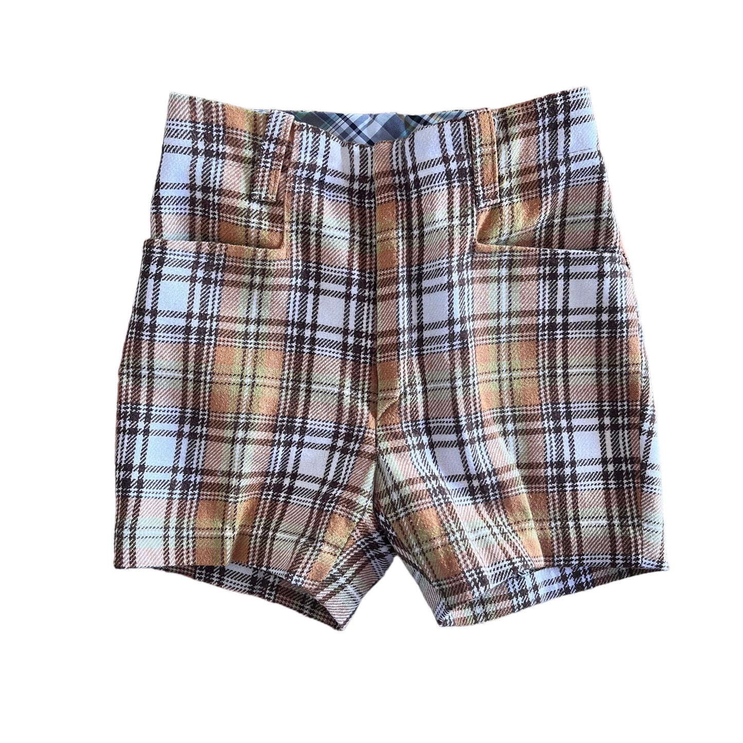 1960's Brown Check Shorts / 2-3Y