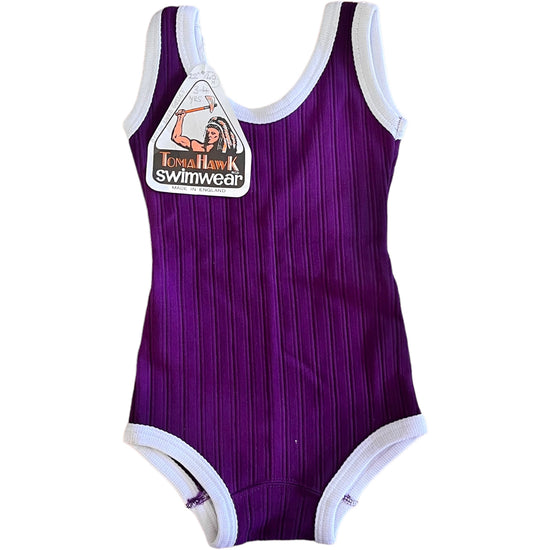 70's Purple Swimming Suit / 2-3Y