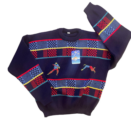 1980's Children's / Teen Navy Jumper / 10-12 Y